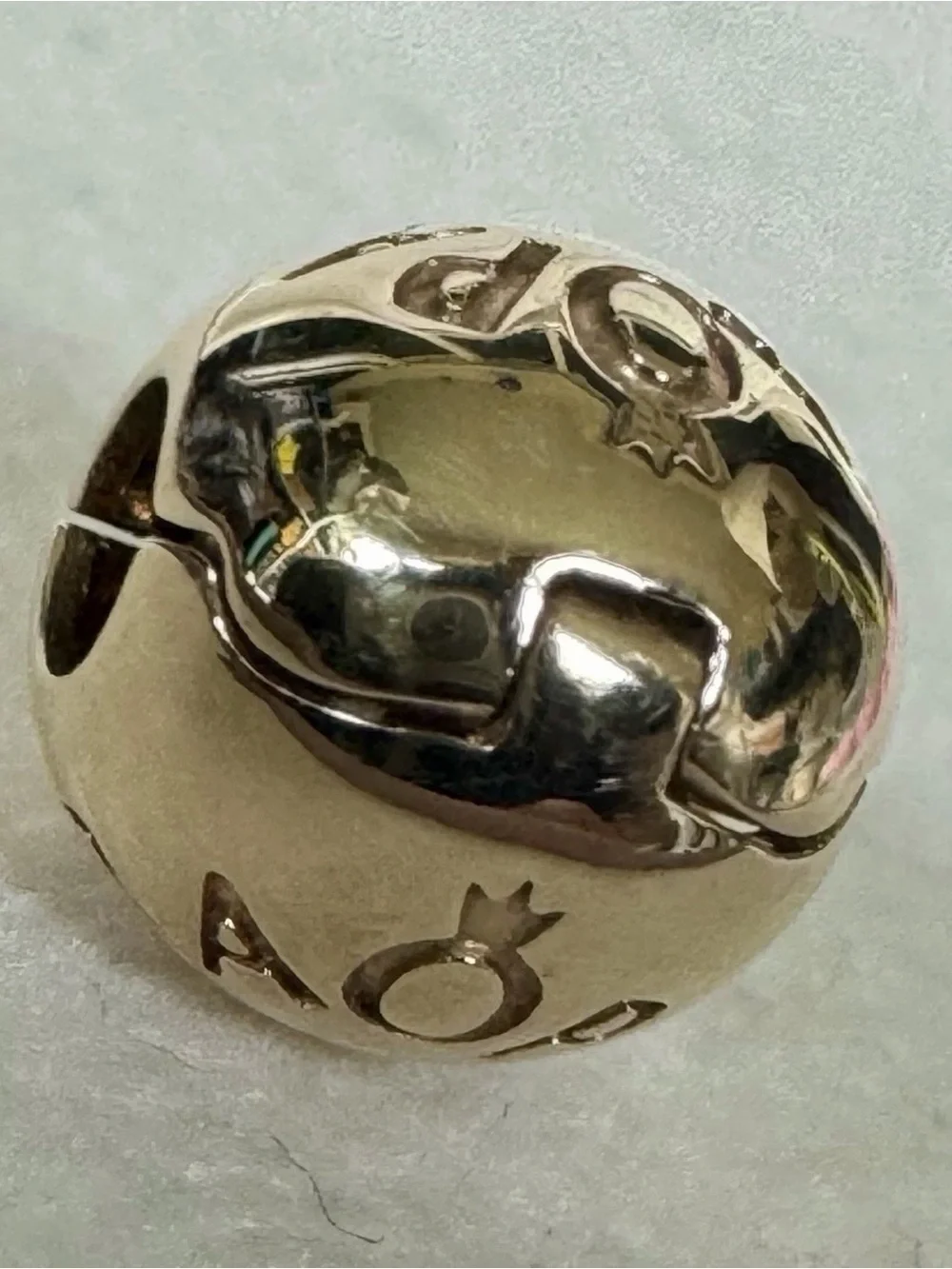 Pandora “Signature Ball” 14k Solid Gold Clip Charm!